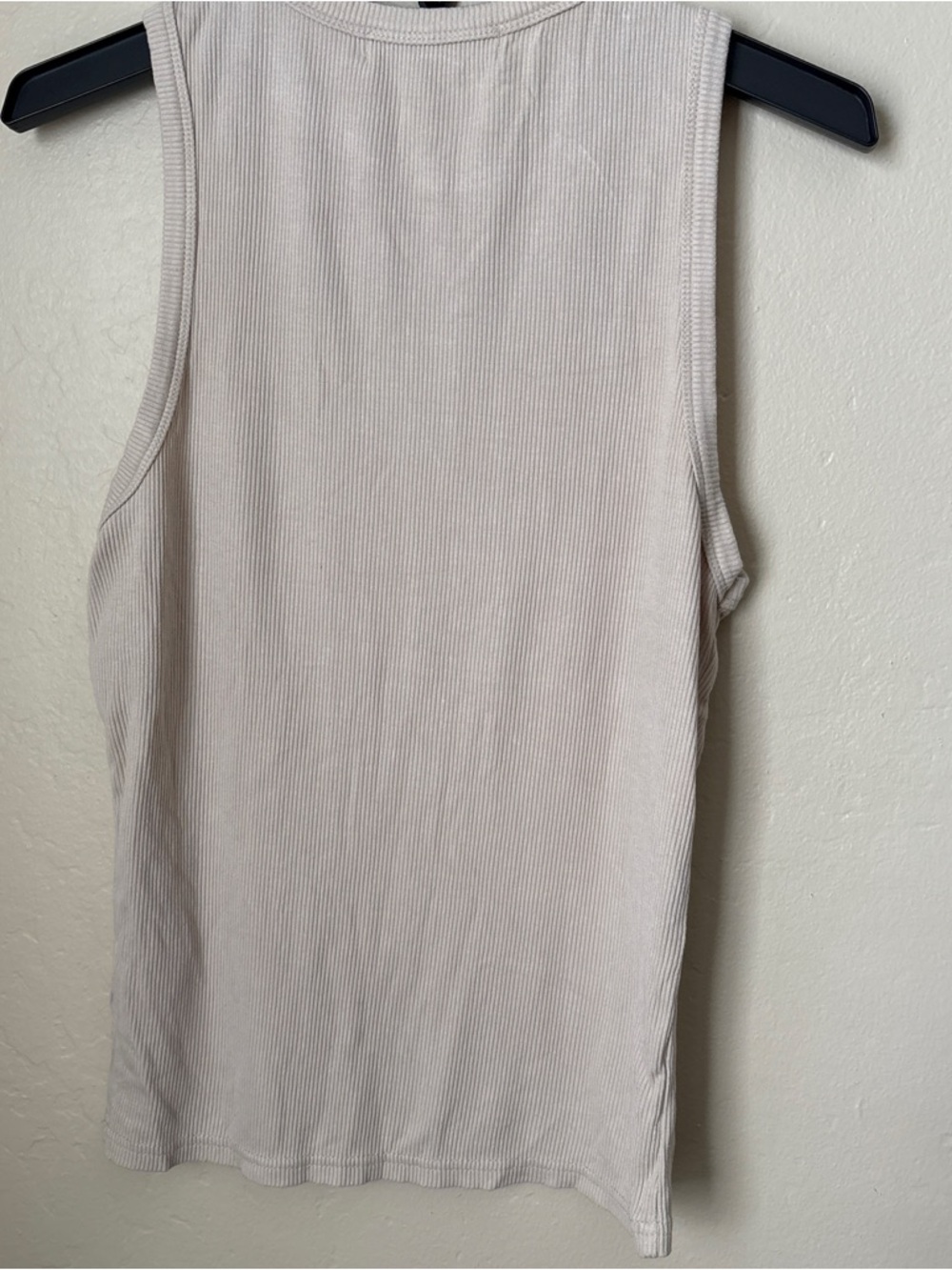 Neutral Sequin Ribbed Tank Top - Picture 3 of 5